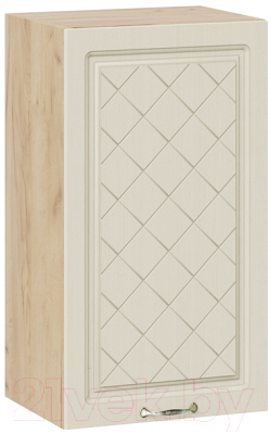 Шкаф навесной для кухни ТриЯ Бьянка 1В4 (дуб крафт золотой/дуб ваниль) - фото