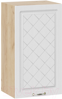 Шкаф навесной для кухни ТриЯ Бьянка 1В4 (дуб крафт золотой/дуб белый) - фото