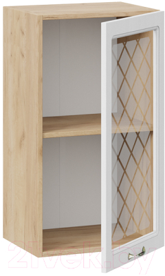 Шкаф навесной для кухни ТриЯ Бьянка 1В4С (дуб крафт золотой/дуб белый)