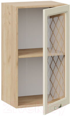 Шкаф навесной для кухни ТриЯ Бьянка 1В4С (дуб крафт золотой/дуб ваниль)