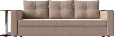 Диван Лига Диванов Атланта Лайт стол слева 312 / 112478 (микровельвет бежевый)