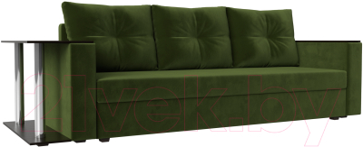 Диван Лига Диванов Атланта Лайт стол слева 312 / 112481 (микровельвет зеленый) - фото