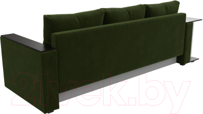 Диван Лига Диванов Атланта Лайт стол слева 312 / 112481 (микровельвет зеленый)