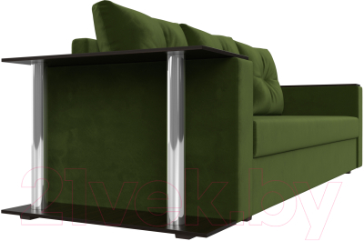 Диван Лига Диванов Атланта Лайт стол слева 312 / 112481 (микровельвет зеленый)
