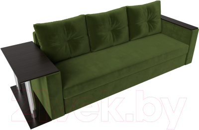 Диван Лига Диванов Атланта Лайт стол слева 312 / 112481 (микровельвет зеленый)