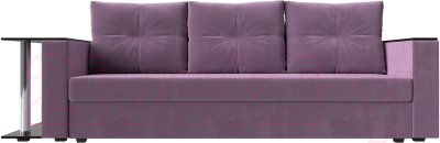 Диван Лига Диванов Атланта Лайт стол слева 312 / 112484 (микровельвет сиреневый)