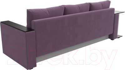 Диван Лига Диванов Атланта Лайт стол слева 312 / 112484 (микровельвет сиреневый)