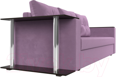 Диван Лига Диванов Атланта Лайт стол слева 312 / 112484 (микровельвет сиреневый)