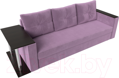 Диван Лига Диванов Атланта Лайт стол слева 312 / 112484 (микровельвет сиреневый)