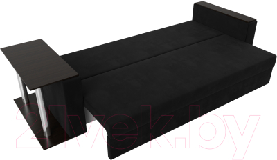 Диван Лига Диванов Атланта Лайт стол слева 312 / 112486 (микровельвет черный)