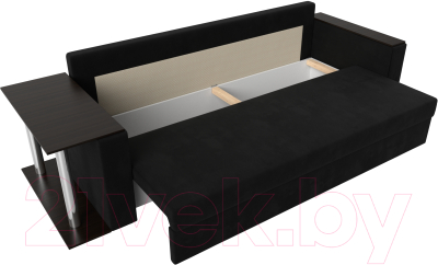Диван Лига Диванов Атланта Лайт стол слева 312 / 112486 (микровельвет черный)