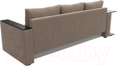 Диван Лига Диванов Атланта Лайт стол слева 312 / 112470 (велюр бежевый)