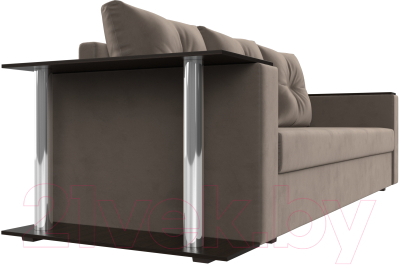 Диван Лига Диванов Атланта Лайт стол слева 312 / 112474 (велюр коричневый)