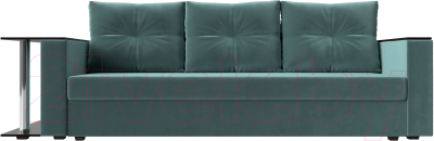 Диван Лига Диванов Атланта Лайт стол слева 312 / 112471 (велюр бирюзовый)