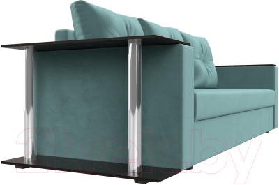 Диван Лига Диванов Атланта Лайт стол слева 312 / 112471 (велюр бирюзовый)