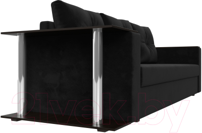 Диван Лига Диванов Атланта Лайт стол слева 312 / 112477 (велюр черный)