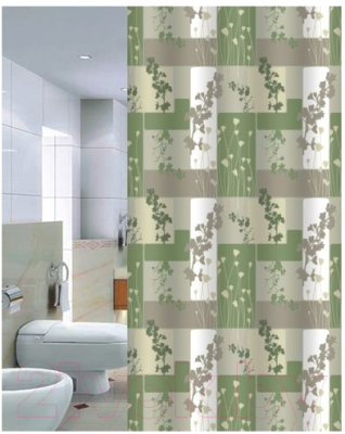 Шторка-занавеска для ванны Primanova Greenery DR-50024