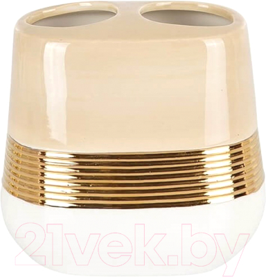 Стакан для зубной щетки и пасты Primanova Lucas Gold D-20452 - фото