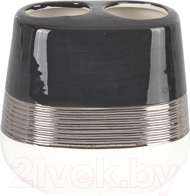 Стакан для зубной щетки и пасты Primanova Lucas Silver D-20462 - фото