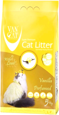 Наполнитель для туалета Van Cat Vanilla бентонитовый с ароматом ванили - фото