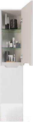 Шкаф-пенал для ванной Dreja QL35 / 99.0009 (белый глянец)