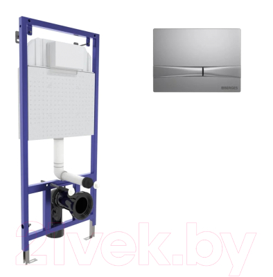 Унитаз подвесной с инсталляцией Ceramica Nova Rimless CN3001 + F2 040252