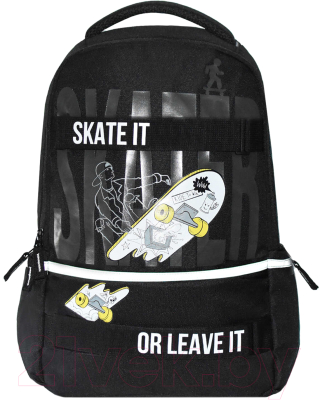 Школьный рюкзак Феникс+ Скейт Арт / 59318 (черный)