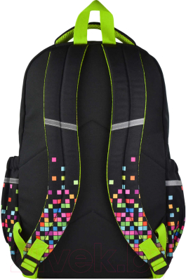 Школьный рюкзак Феникс+ Цифровая атака / 59278 (черный/зеленый)
