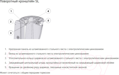 Опора колесная для тележки складской Tellure Rota 536201