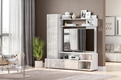 Стенка NN мебель МГС 9 (белый/цемент светлый)