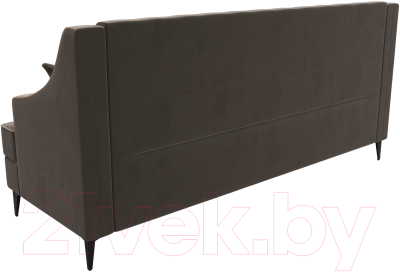 Диван Лига Диванов Марк 258 (велюр коричневый/кант бежевый)