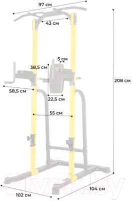 Турник-брусья DFC Power Tower G250