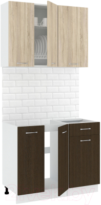 Готовая кухня Кортекс-мебель Корнелия Лира-лайт 1.0м без столешницы - фото
