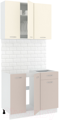 Готовая кухня Кортекс-мебель Корнелия Лира-лайт 1.0м без столешницы - фото