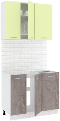 Готовая кухня Кортекс-мебель Корнелия Лира-лайт 1.0м без столешницы - фото