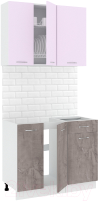 Готовая кухня Кортекс-мебель Корнелия Лира-лайт 1.0м без столешницы - фото