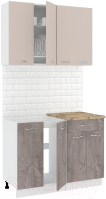 Готовая кухня Кортекс-мебель Корнелия Лира-лайт 1.1м - фото