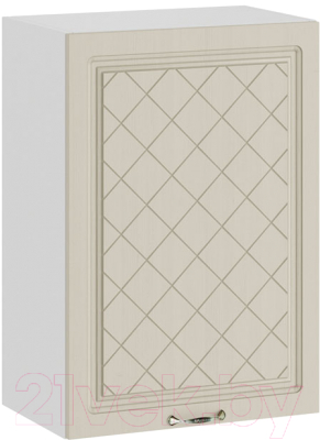 Шкаф навесной для кухни ТриЯ Бьянка 1В5 (белый/дуб ваниль) - фото