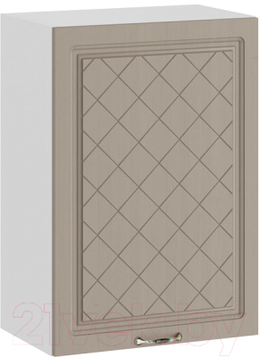 Шкаф навесной для кухни ТриЯ Бьянка 1В5 (белый/дуб кофе) - фото