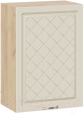 Шкаф навесной для кухни ТриЯ Бьянка 1В5 (дуб крафт золотой/дуб ваниль) - фото