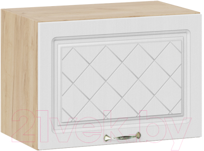 Шкаф навесной для кухни ТриЯ Бьянка 1В5Г (дуб крафт золотой/дуб белый) - фото