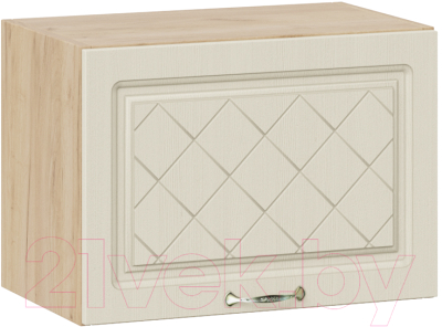 Шкаф навесной для кухни ТриЯ Бьянка 1В5Г (дуб крафт золотой/дуб ваниль) - фото