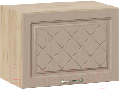 Шкаф навесной для кухни ТриЯ Бьянка 1В5Г (дуб крафт золотой/дуб кофе) - фото