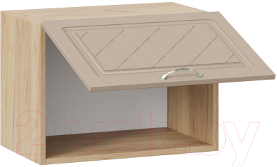 Шкаф навесной для кухни ТриЯ Бьянка 1В5Г (дуб крафт золотой/дуб кофе)