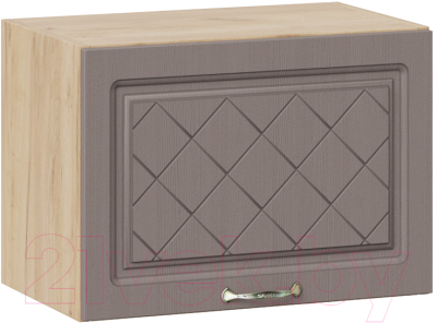 Шкаф навесной для кухни ТриЯ Бьянка 1В5Г (дуб крафт золотой/дуб серый) - фото