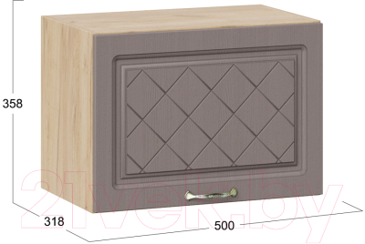 Шкаф навесной для кухни ТриЯ Бьянка 1В5Г (дуб крафт золотой/дуб серый)