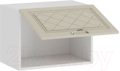 Шкаф навесной для кухни ТриЯ Бьянка 1В5Г (белый/дуб ваниль)