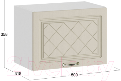 Шкаф навесной для кухни ТриЯ Бьянка 1В5Г (белый/дуб ваниль)