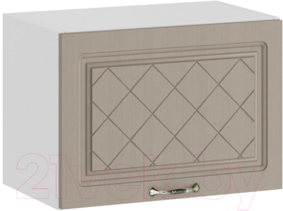 Шкаф навесной для кухни ТриЯ Бьянка 1В5Г (белый/дуб кофе) - фото