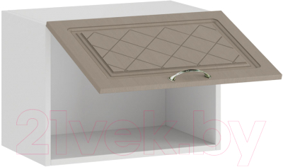 Шкаф навесной для кухни ТриЯ Бьянка 1В5Г (белый/дуб кофе)